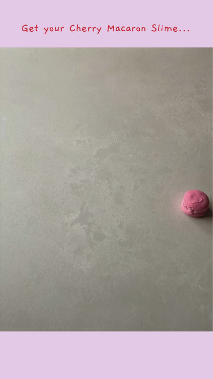 CHERRY MACARON SLIME [clay kit]